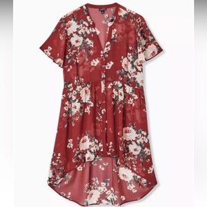 Torrid Lexie Babydoll Chiffon Tunic